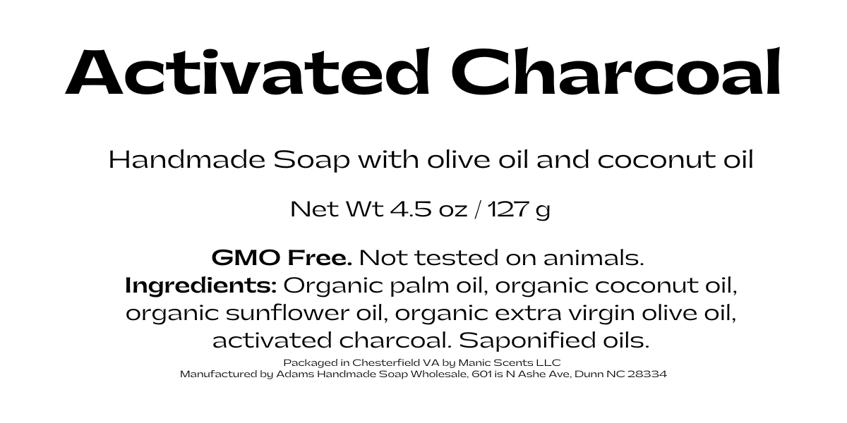 Activated Charcoal Soap with Tea Tree and Peppermint
