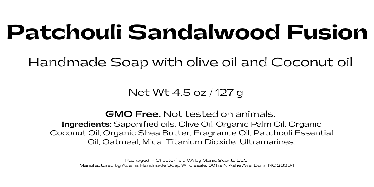 Patchouli Sandalwood Fusion Soap