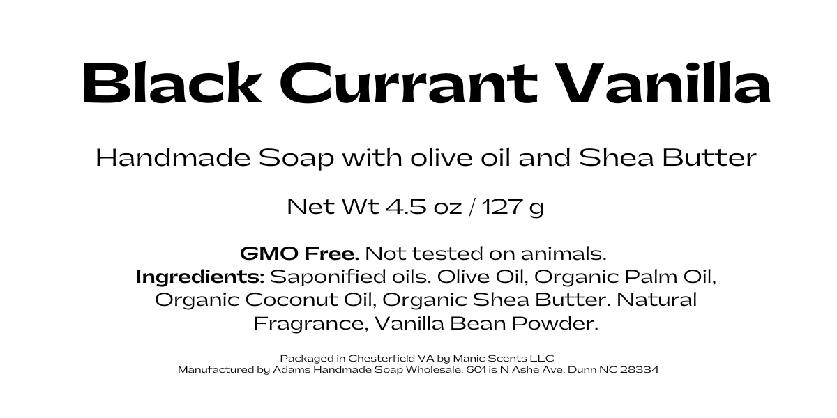 Black Currant Vanilla Soap